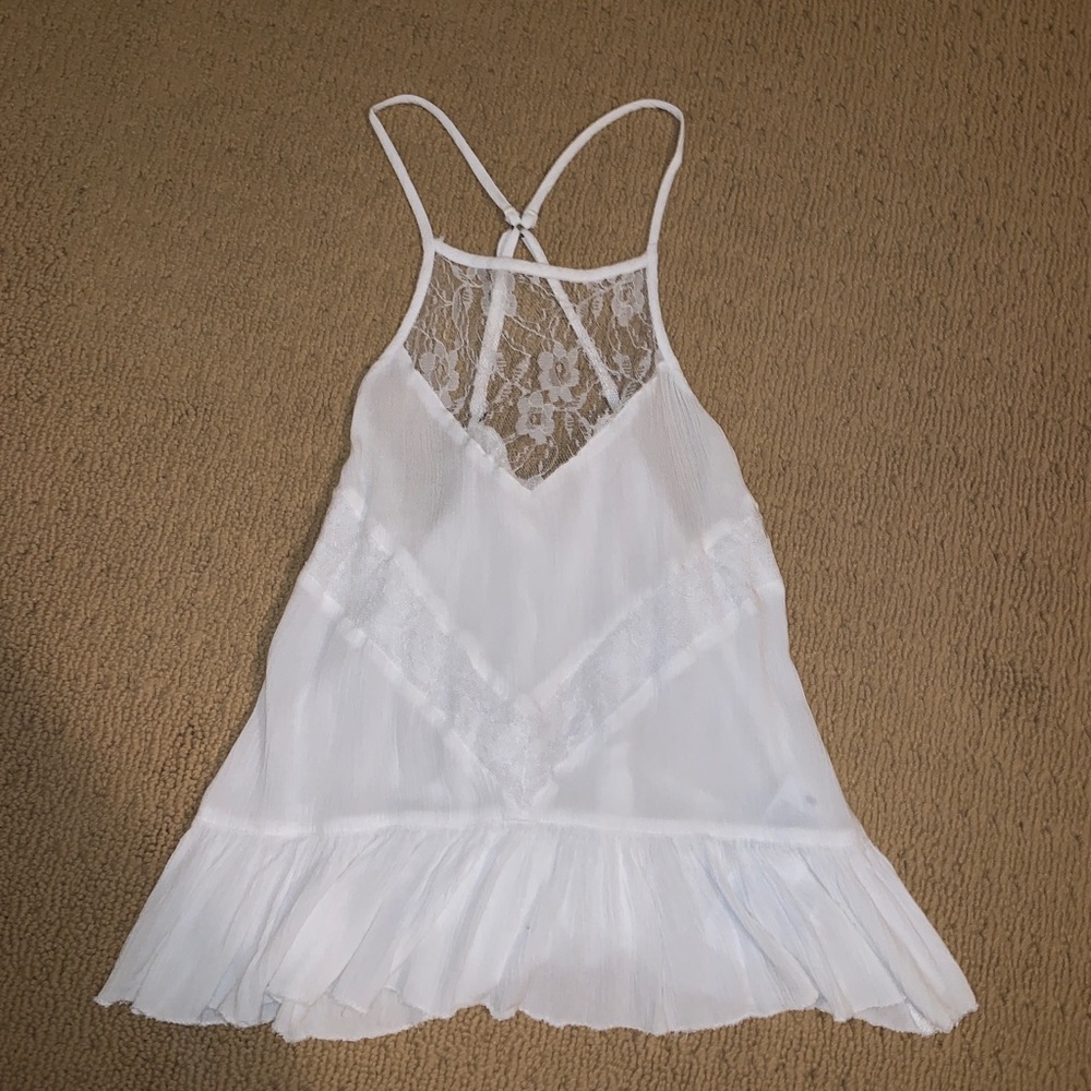 spaghetti strap lace cut top